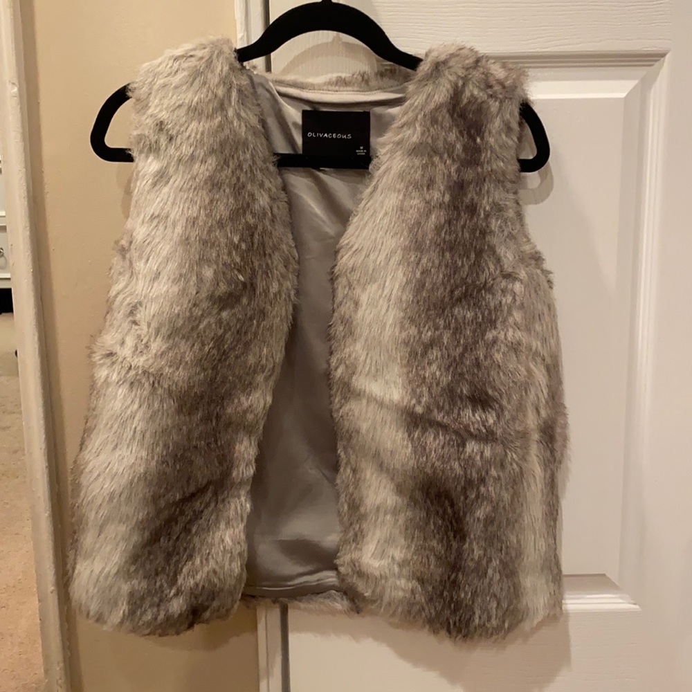 Faux Fur Grey Vest